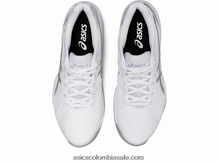 mujer Asics solución rápida ff blanco/plata pura 20X82N3432