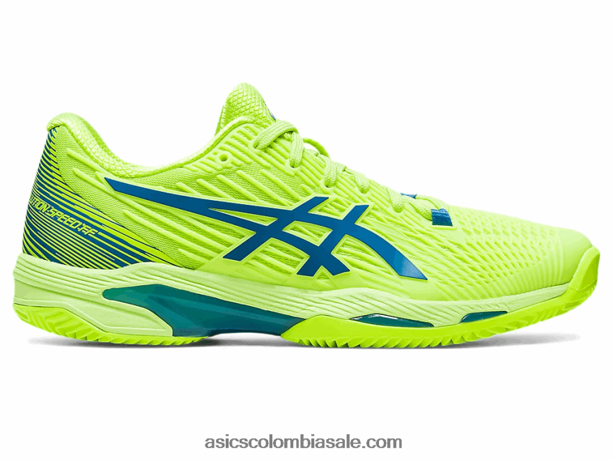 mujer Asics solución velocidad ff 2 arcilla verde peligro/azul renacido 20X82N2179