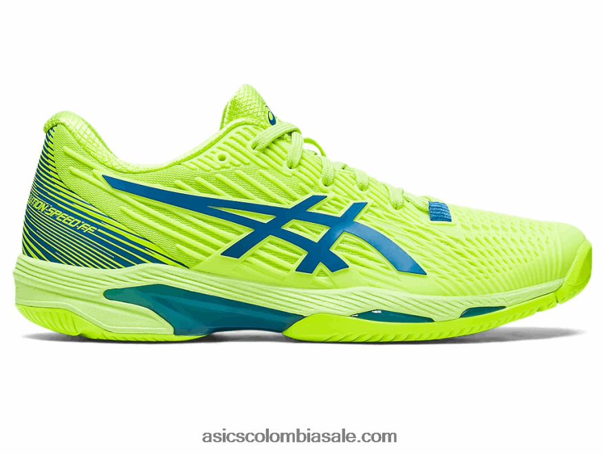 mujer Asics velocidad de solución ff 2 verde peligro/azul renacido 20X82N2174