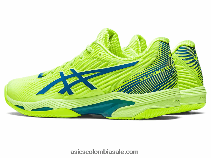 mujer Asics velocidad de solución ff 2 verde peligro/azul renacido 20X82N2174