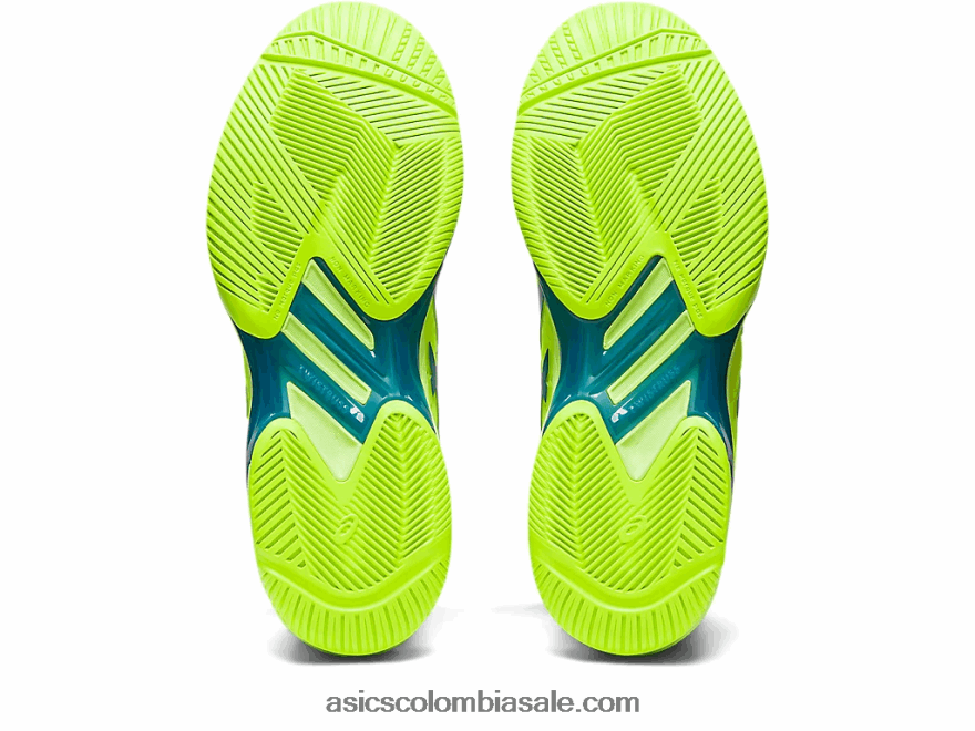 mujer Asics velocidad de solución ff 2 verde peligro/azul renacido 20X82N2174