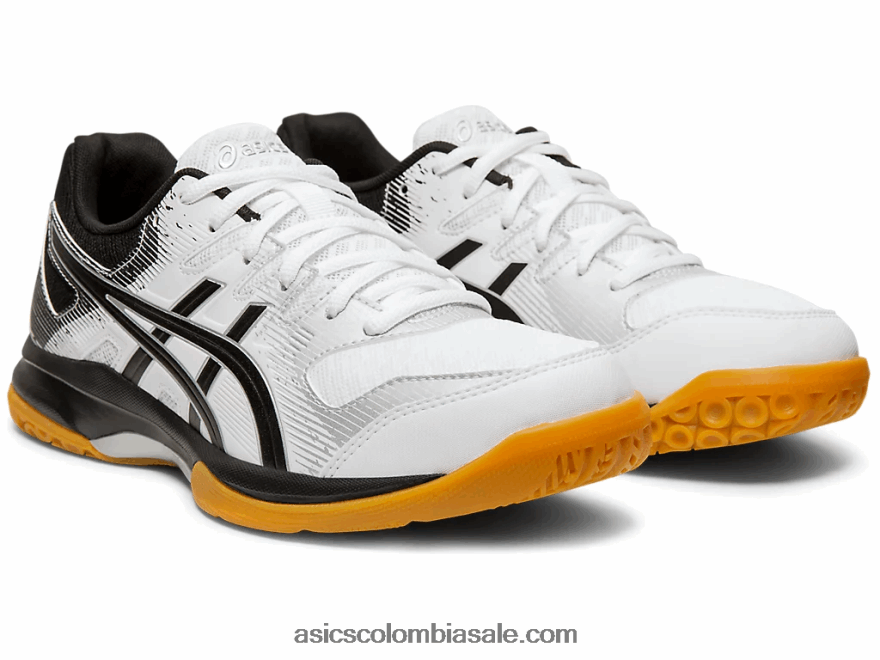 mujer Asics cohete de gel 9 blanco negro 20X82N4208