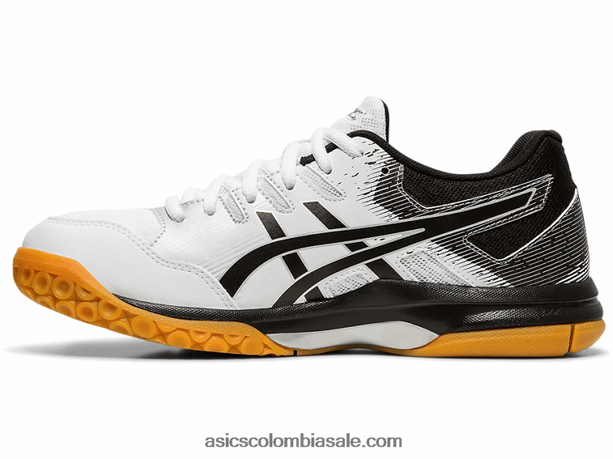 mujer Asics cohete de gel 9 blanco negro 20X82N4208