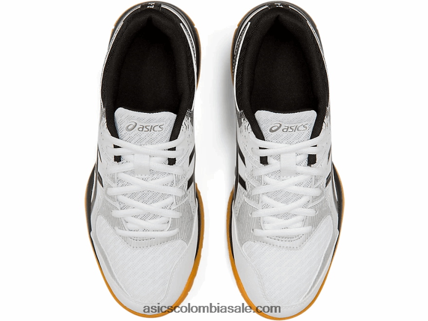mujer Asics cohete de gel 9 blanco negro 20X82N4208