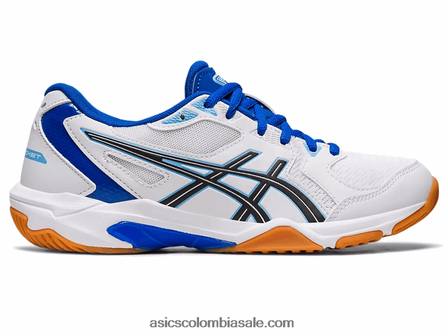 mujer Asics gel-cohete 10 blanco/azul ártico 20X82N2355