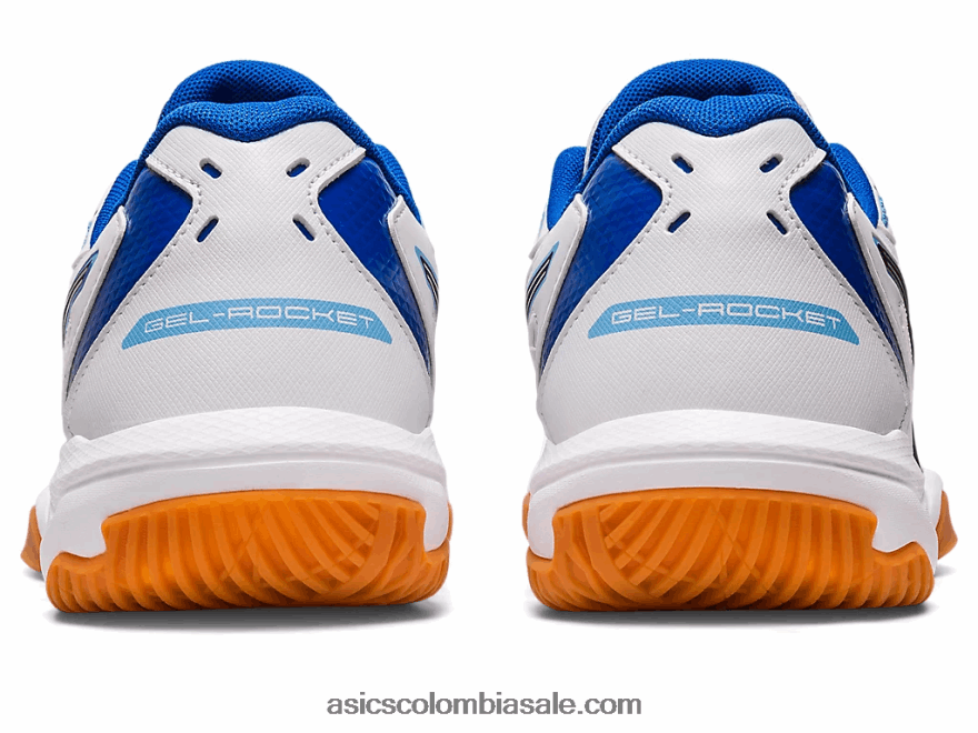 mujer Asics gel-cohete 10 blanco/azul ártico 20X82N2355