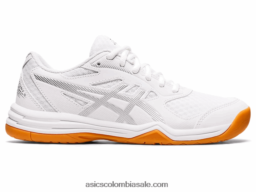 mujer Asics upcourt 5 blanco/plata pura 20X82N3158