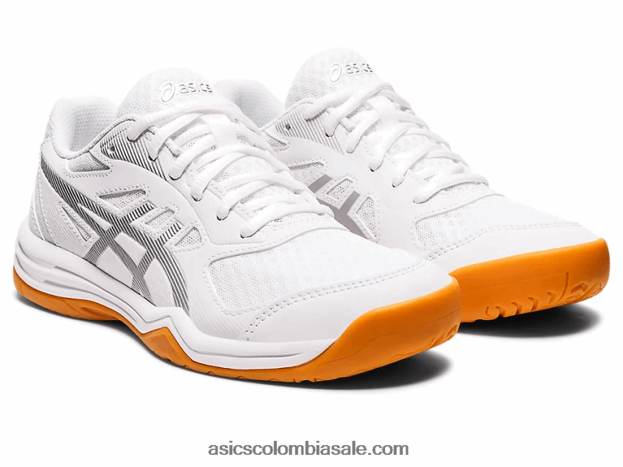 mujer Asics upcourt 5 blanco/plata pura 20X82N3158