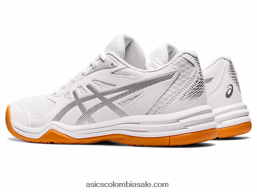 mujer Asics upcourt 5 blanco/plata pura 20X82N3158