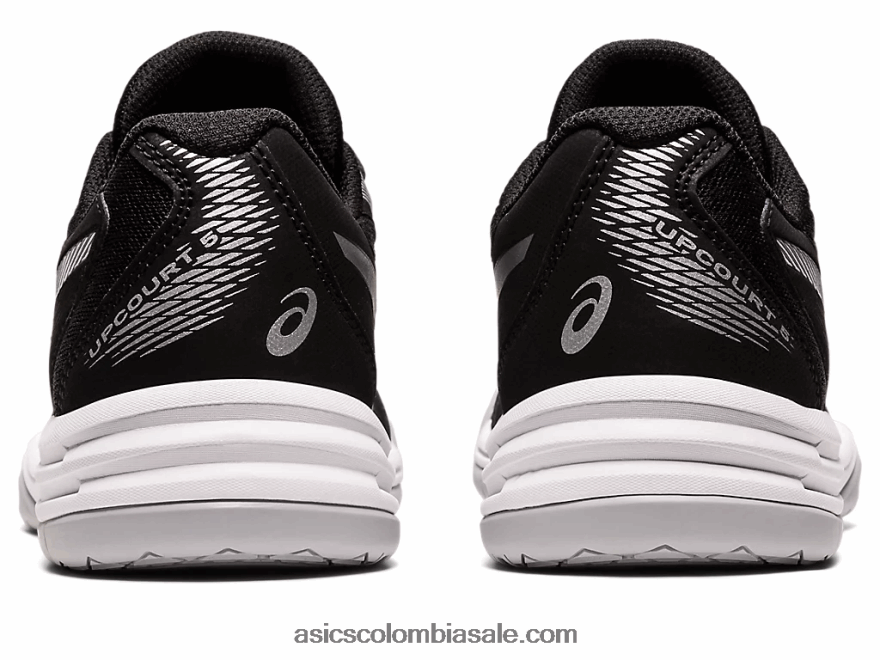 mujer Asics upcourt 5 negro/plata pura 20X82N3163