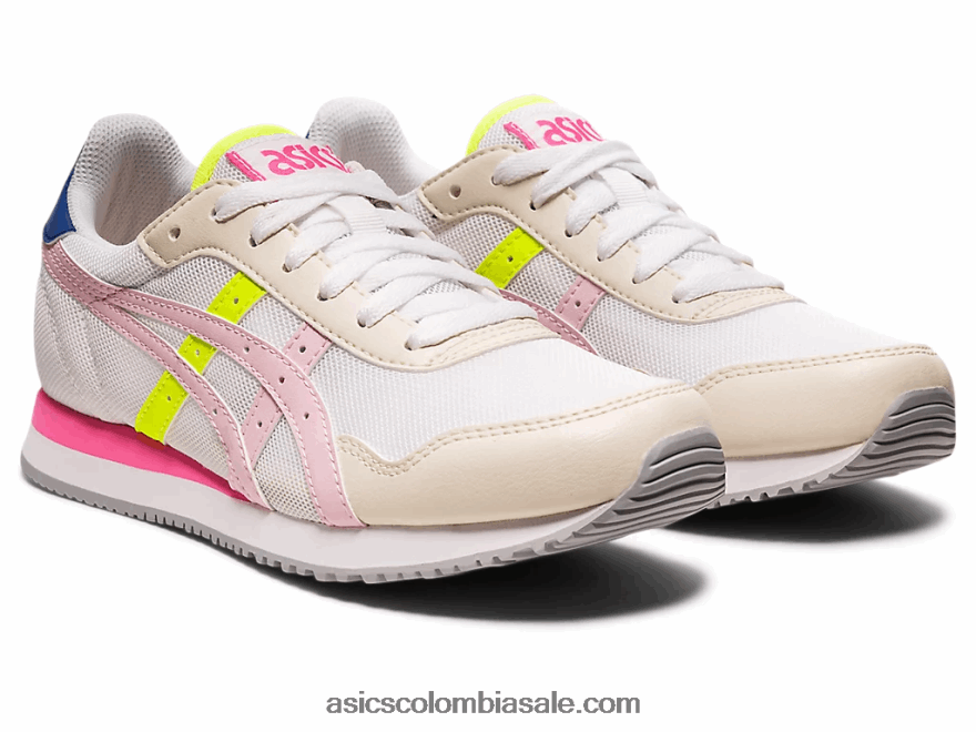 mujer Asics corredor de tigre blanco/algodón de azúcar 20X82N3141
