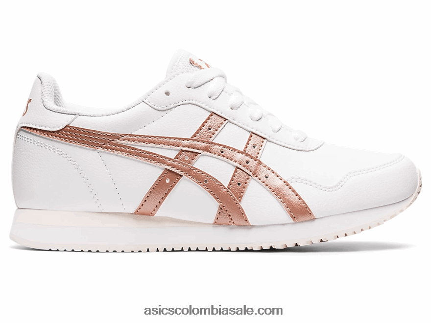 mujer Asics corredor de tigre oro blanco/rosa 20X82N3140