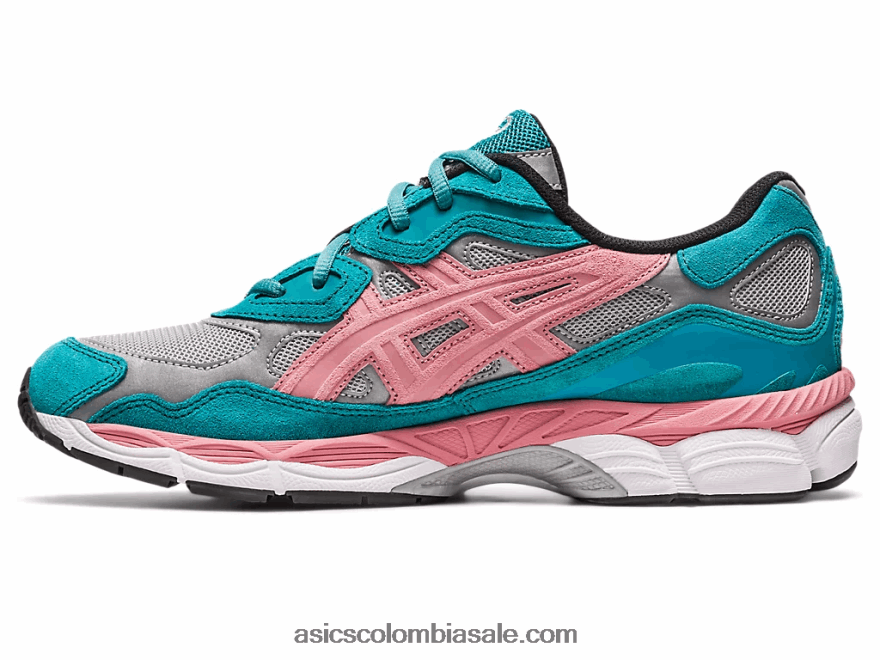 mujer Asics despierto ny x gel-nyc plata pura/pizarra verde azul 20X82N308