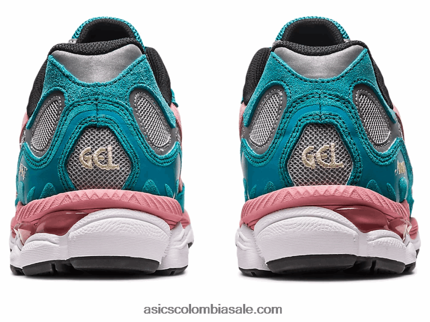mujer Asics despierto ny x gel-nyc plata pura/pizarra verde azul 20X82N308