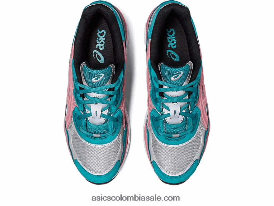 mujer Asics despierto ny x gel-nyc plata pura/pizarra verde azul 20X82N308