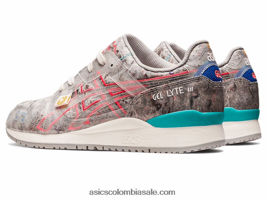 mujer Asics gel-lyte iii og fieltro reciclado gris ostra/rosa diva 20X82N212