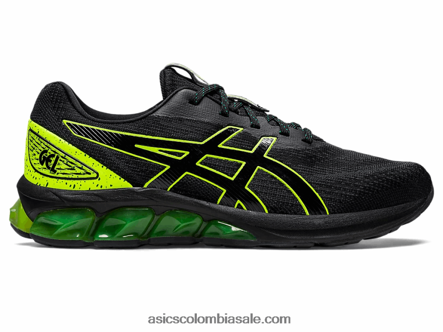 mujer Asics gel-quantum 180 vii negro/amarillo de seguridad 20X82N816