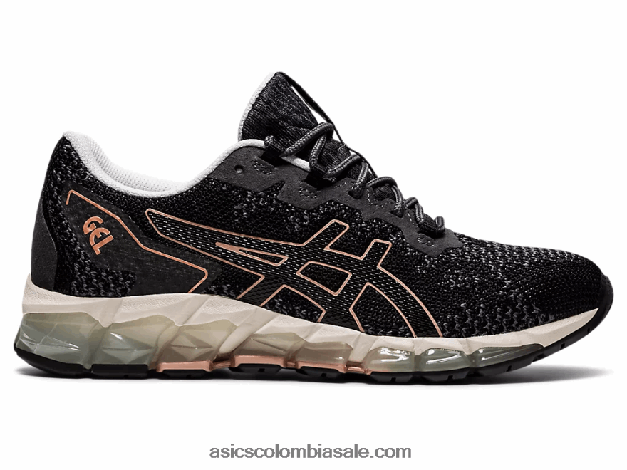 mujer Asics gel-quantum 360 6 de punto negro/gris portador 20X82N2838