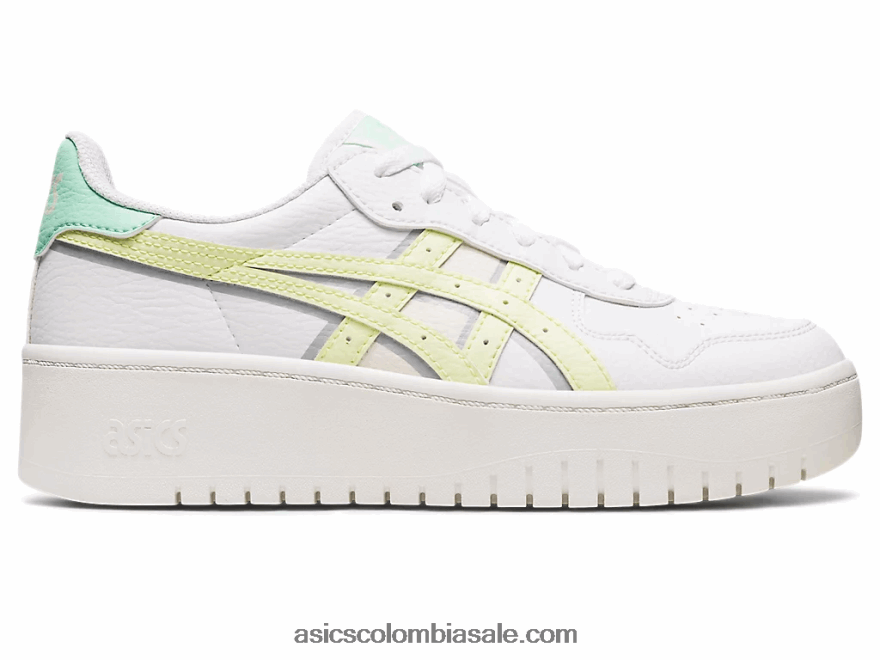 mujer Asics japón s pf blanco/amarillo amontonado 20X82N2230