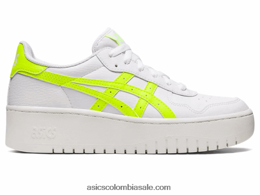 mujer Asics japón s pf blanco/amarillo de seguridad 20X82N2221