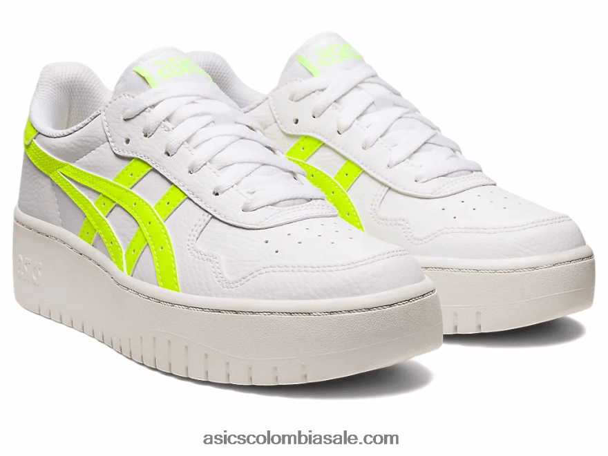 mujer Asics japón s pf blanco/amarillo de seguridad 20X82N2221