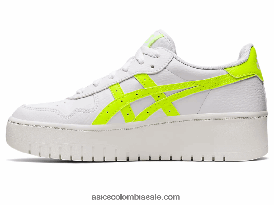 mujer Asics japón s pf blanco/amarillo de seguridad 20X82N2221