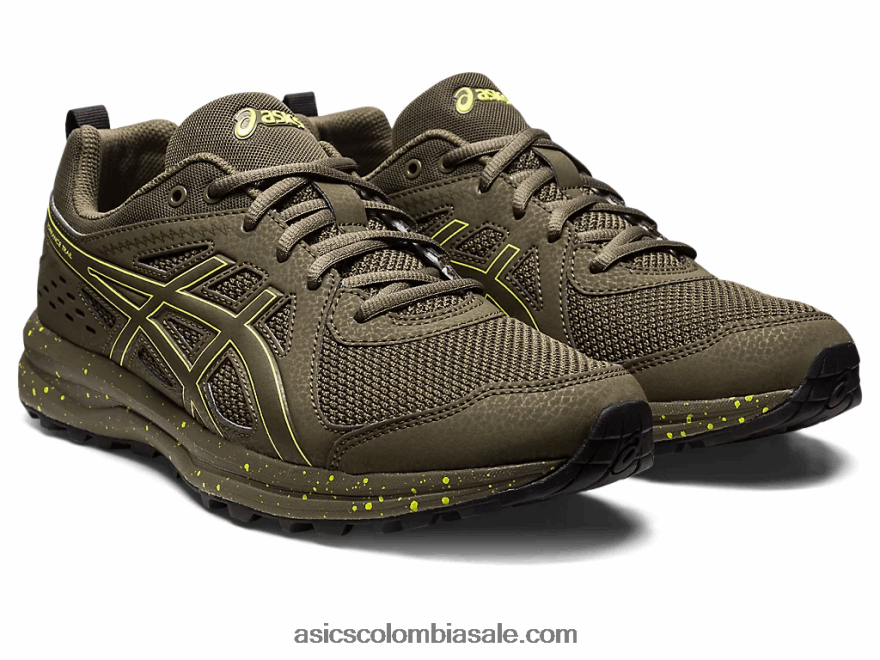 mujer Asics sendero torrance piedra marrón/chispa limón 20X82N220