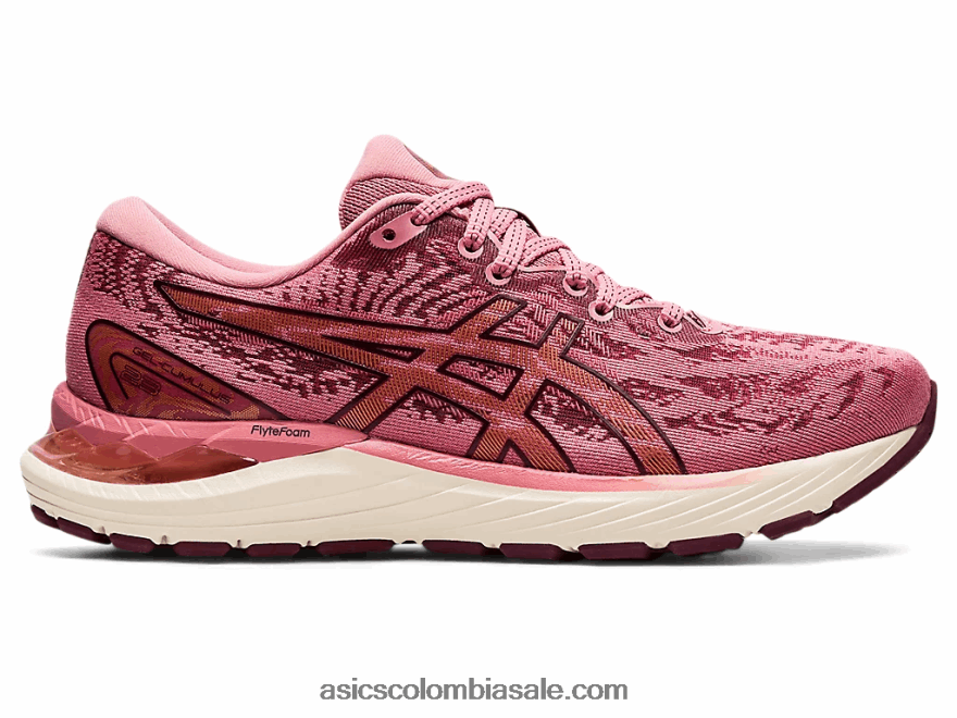 mujer Asics cúmulo de gel 23 rosa ahumado/marte profundo 20X82N3875