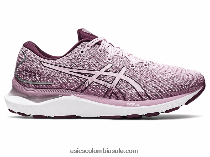 mujer Asics cúmulo de gel 24 apenas rosa/ciruela profunda 20X82N3242