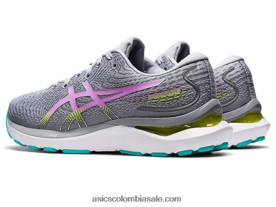mujer Asics cúmulo de gel 24 gris piedmont/brillo lavanda 20X82N2715