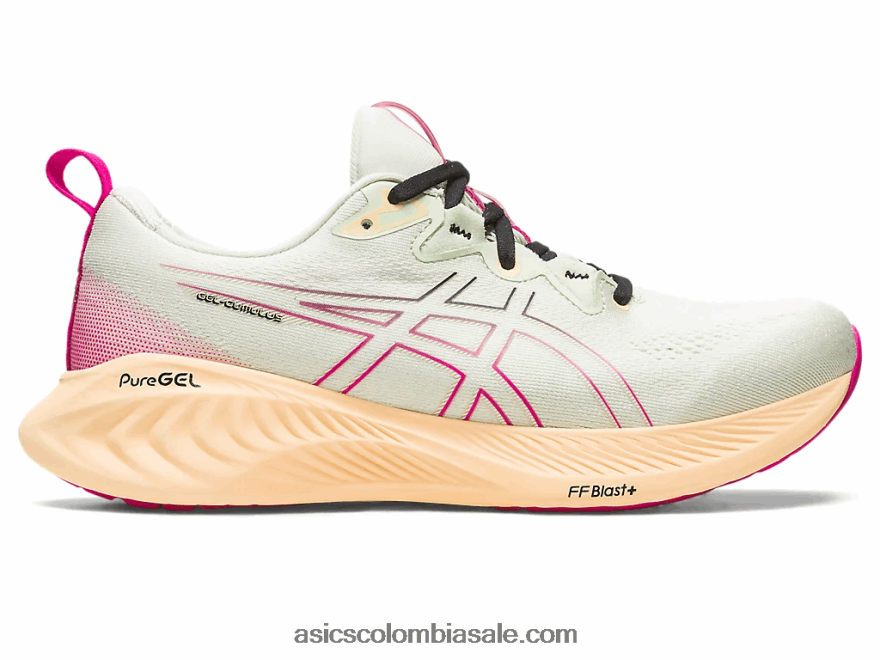 mujer Asics cúmulo de gel 25 susurro verde/rosa rave 20X82N2135