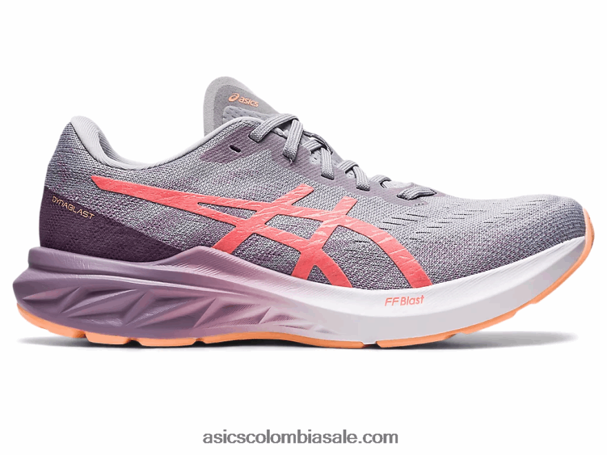 mujer Asics dinablasto 3 gris piedmont/papaya 20X82N2199