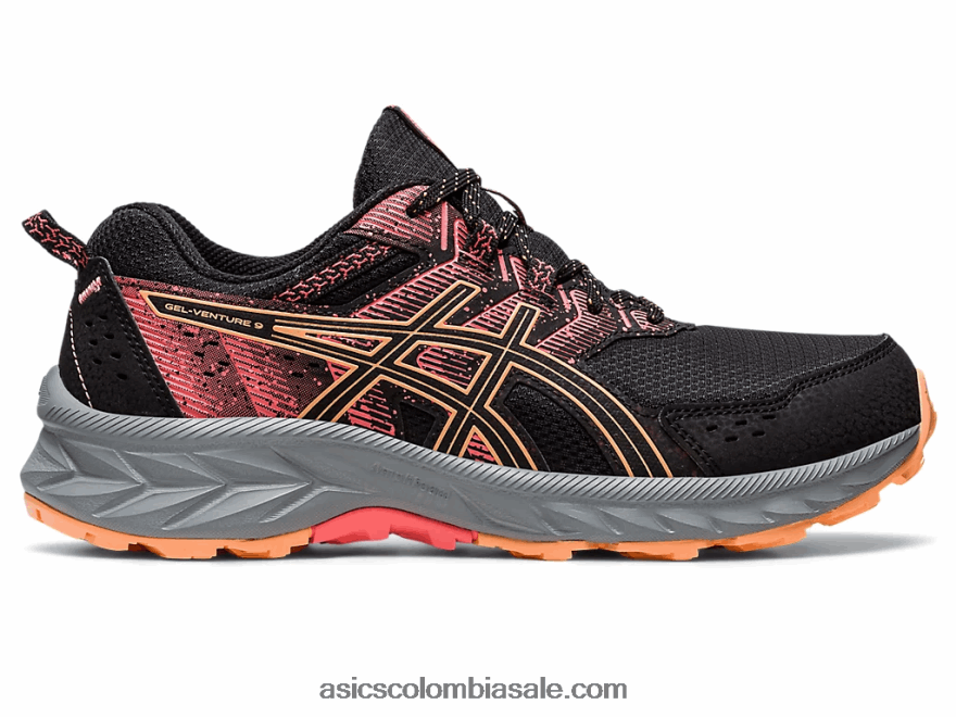 mujer Asics empresa de gel 9 duna negra/veraniega 20X82N2200
