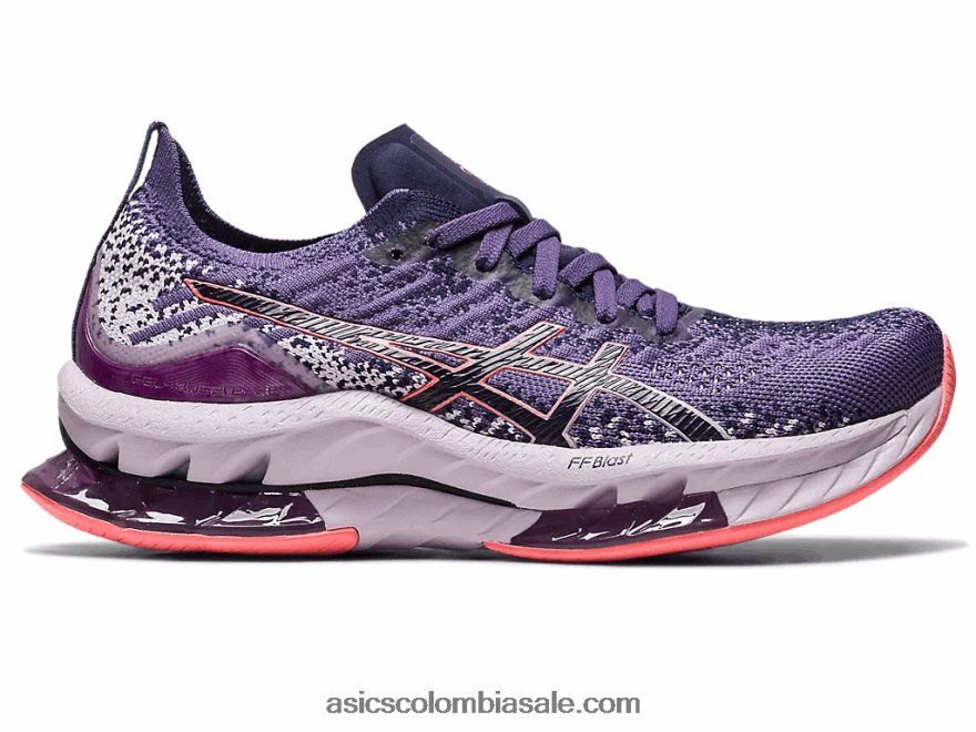 mujer Asics explosión de gel-kinsei morado polvoriento/papaya 20X82N2419