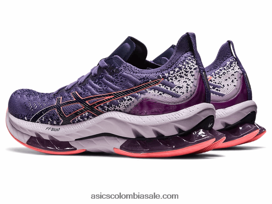 mujer Asics explosión de gel-kinsei morado polvoriento/papaya 20X82N2419