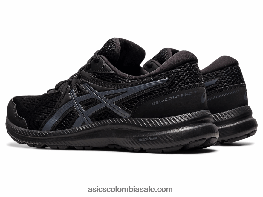 mujer Asics gel-contender 7 de ancho negro/gris portador 20X82N4013