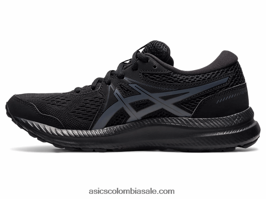 mujer Asics gel-contender 7 de ancho negro/gris portador 20X82N4013