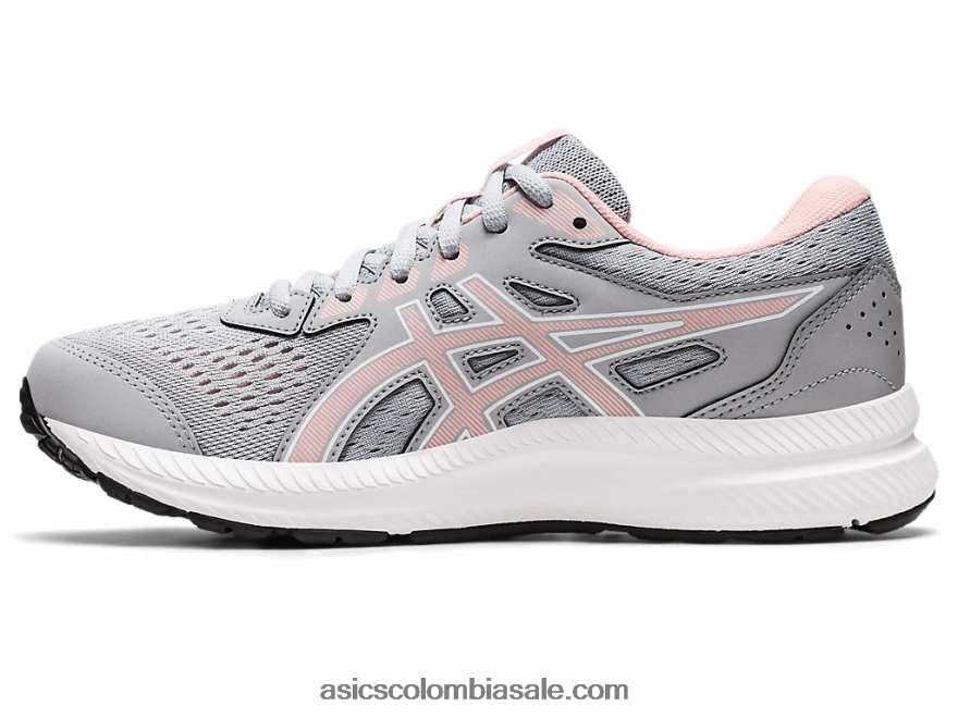 mujer Asics gel-contender 8 de ancho gris piedmont/rosa escarchado 20X82N2687