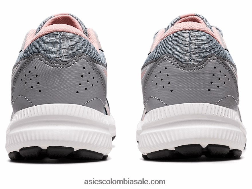 mujer Asics gel-contender 8 de ancho gris piedmont/rosa escarchado 20X82N2687