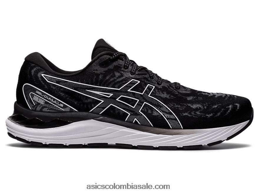 mujer Asics gel-cumulus 23 de ancho blanco negro 20X82N3930
