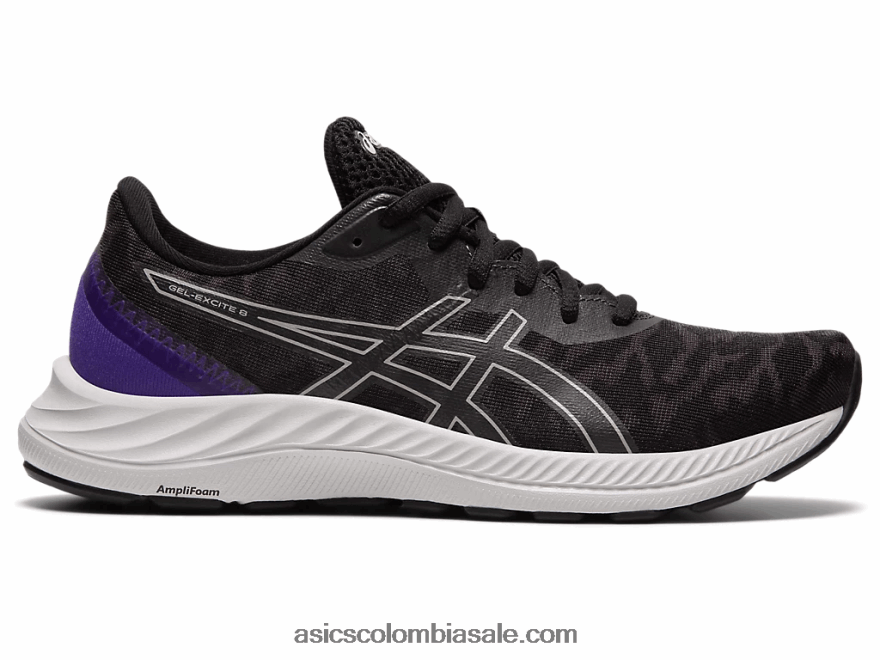 mujer Asics gel-excite 8 negro/gris ostra 20X82N2674