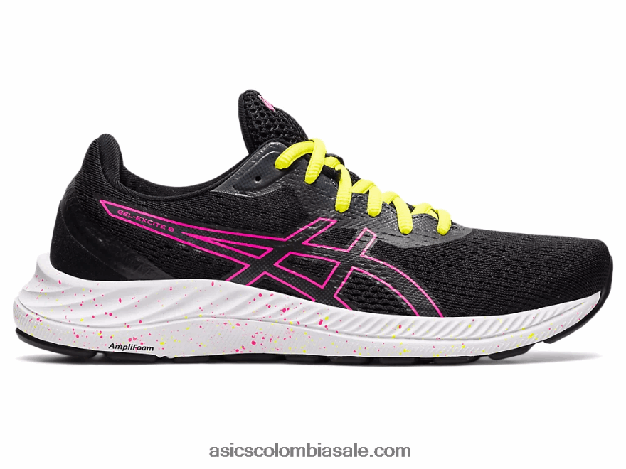 mujer Asics gel-excite 8 negro/rosa intenso 20X82N4005