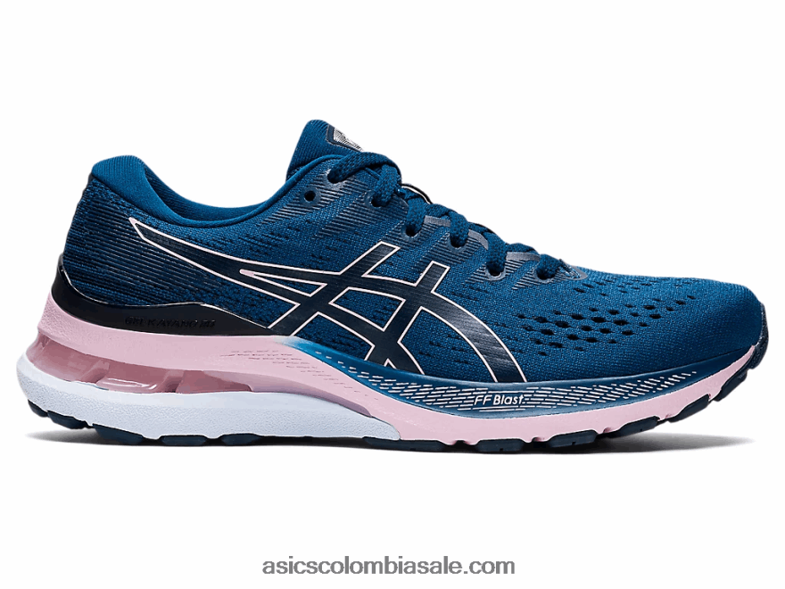 mujer Asics gel-kayano 28 ancho azul mako/rosa apenas 20X82N3553