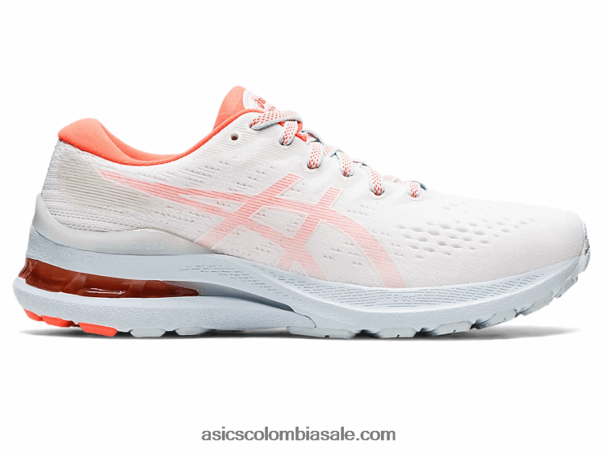 mujer Asics gel-kayano 28 blanco/coral relámpago 20X82N3153