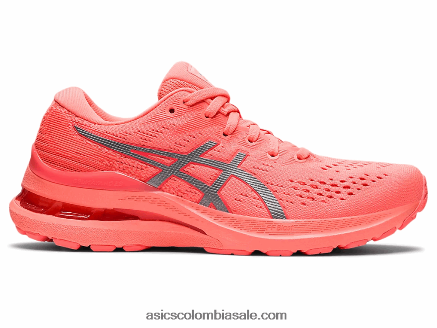 mujer Asics gel-kayano 28 lite-espectáculo espectáculo ligero/coral solar 20X82N3415
