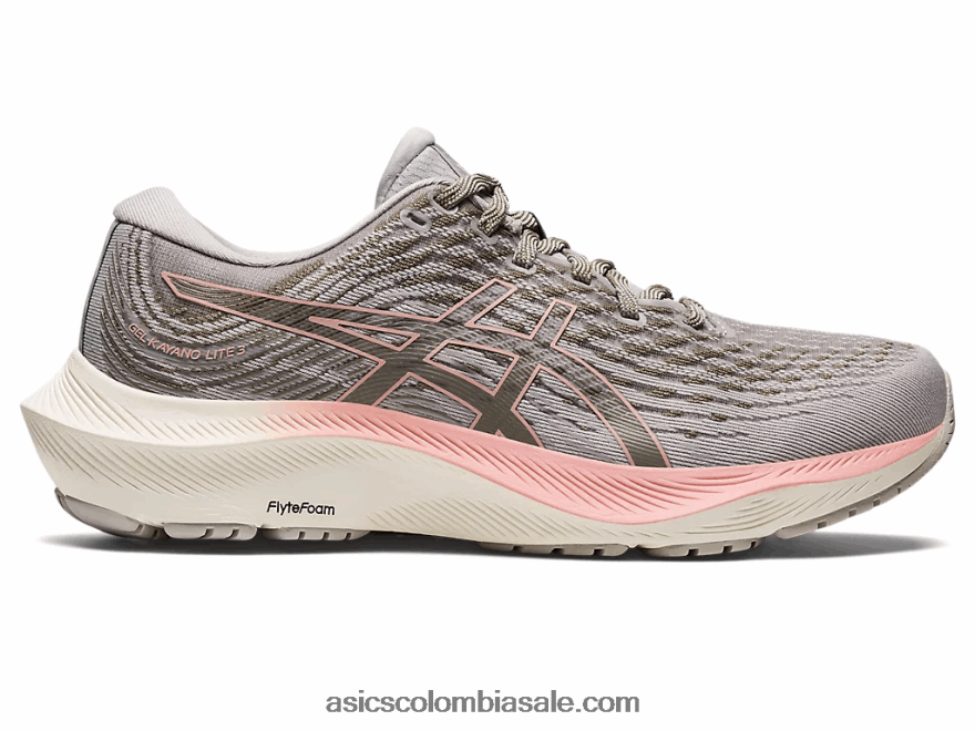 mujer Asics gel-kayano lite 3 gris ostra/rosa helado 20X82N2696