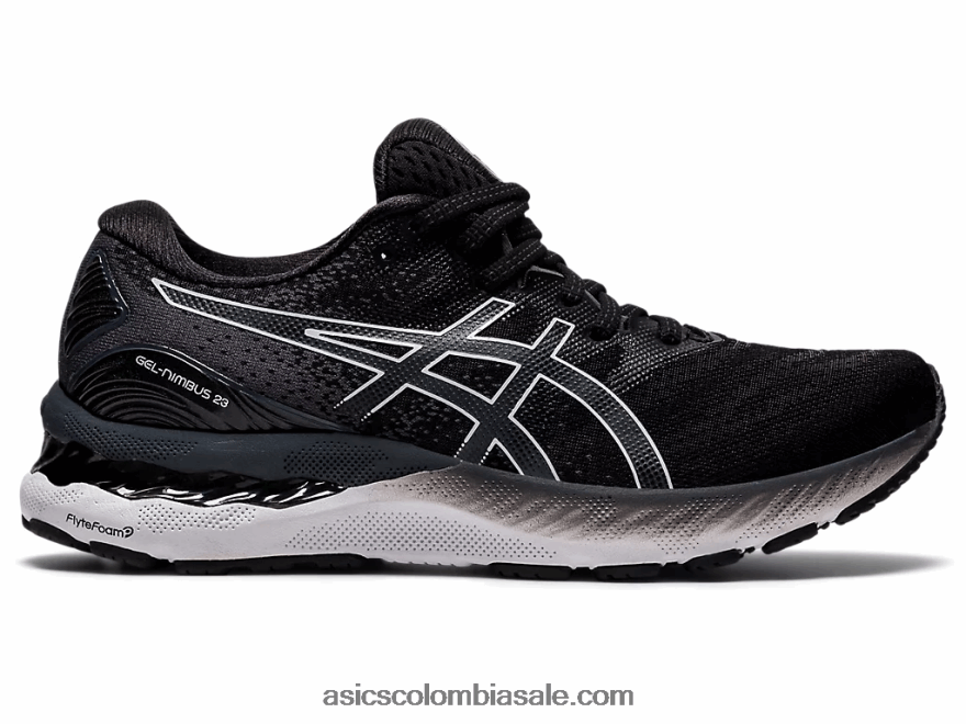 mujer Asics gel-nimbus 23 de ancho blanco negro 20X82N4011