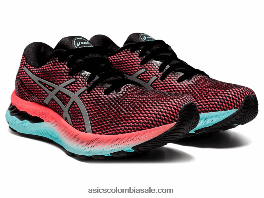 mujer Asics gel-nimbus 23 lite-espectáculo negro/plata pura 20X82N3743
