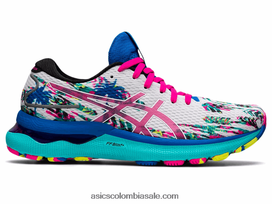 mujer Asics gel-nimbus 24 brillo blanco/rosa 20X82N3226