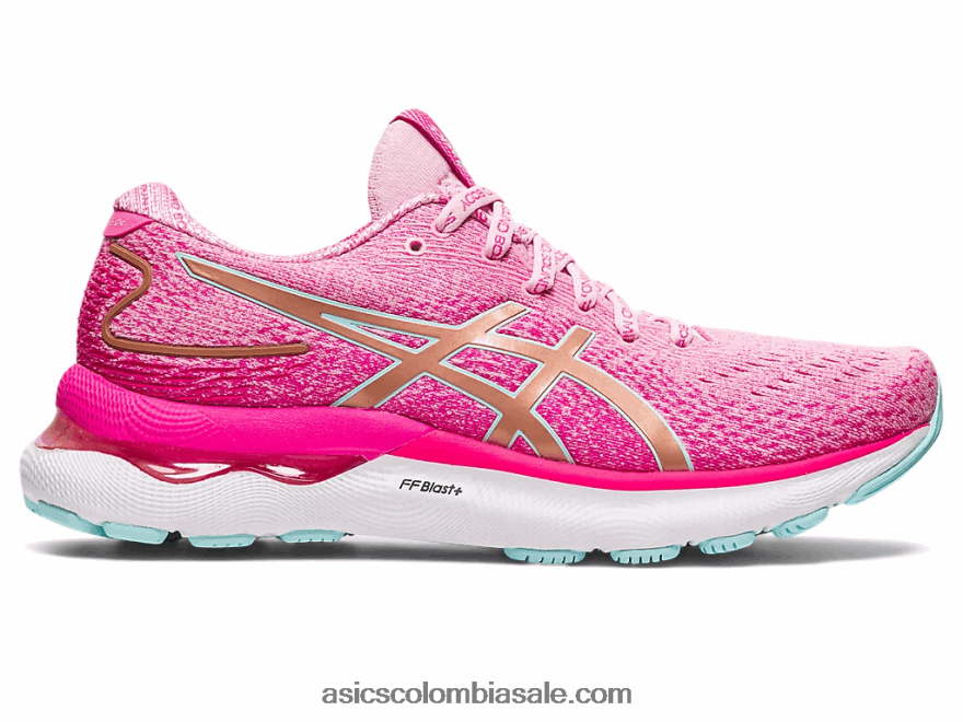 mujer Asics gel-nimbus 24 edición limitada algodón de azúcar/oro rosa 20X82N2966